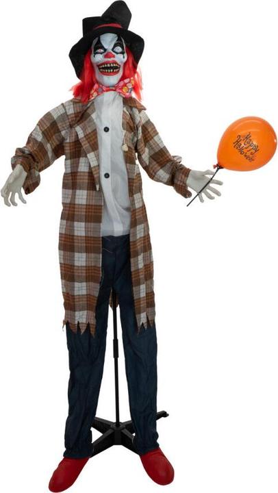 Europalms Halloween figuur Clown Hatty, geanimeerd, 185cm