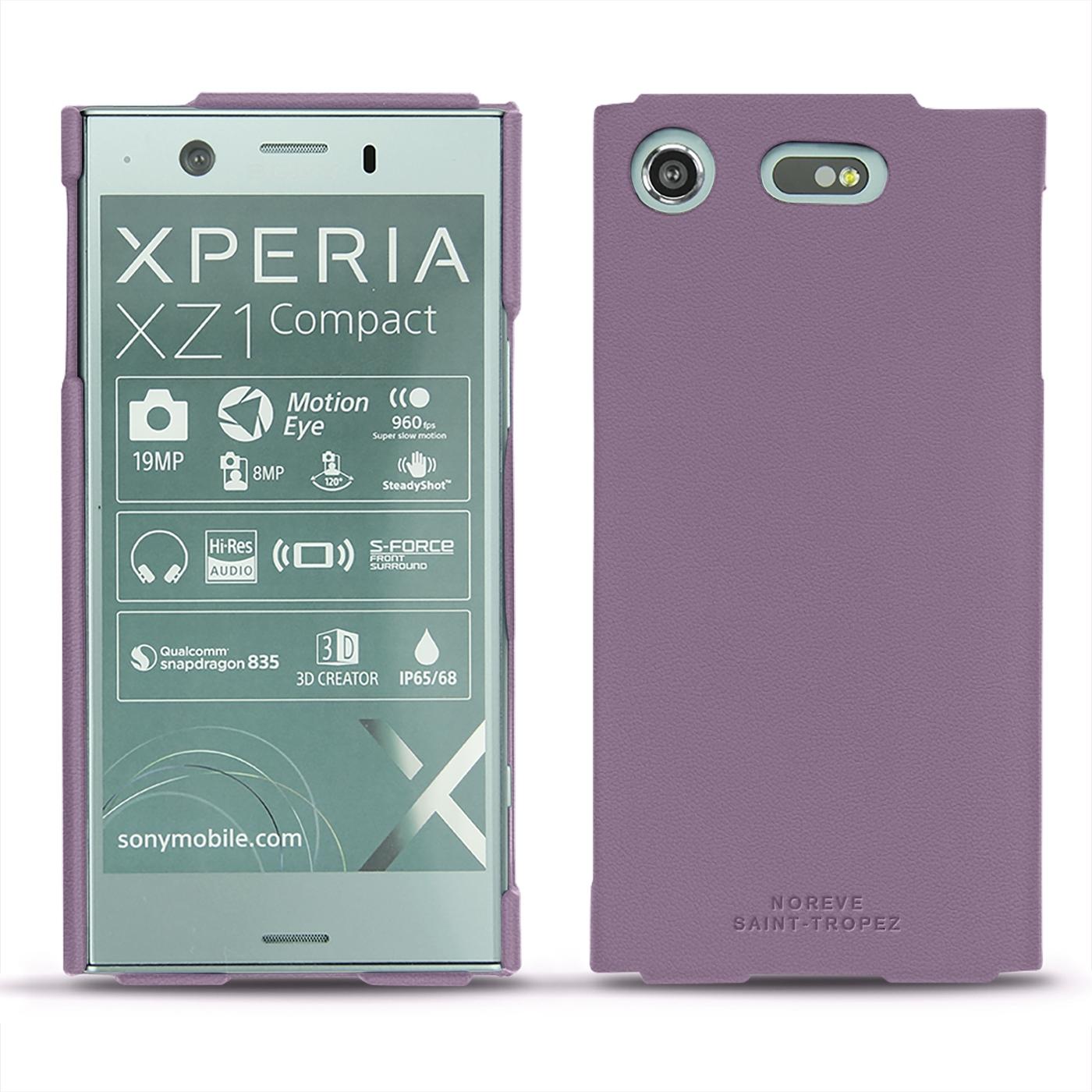 Noreve Lederschutzhülle (Sony Xperia XZ1 Compact), Smartphone Hülle, Violett