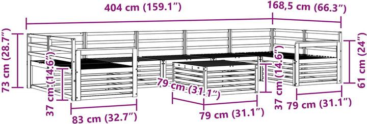 Produktbild vidaXL Outdoor-Sofa