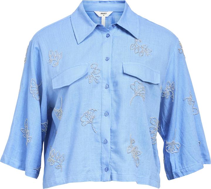 Produktbild Object Stickerei Crop-Bluse (42)