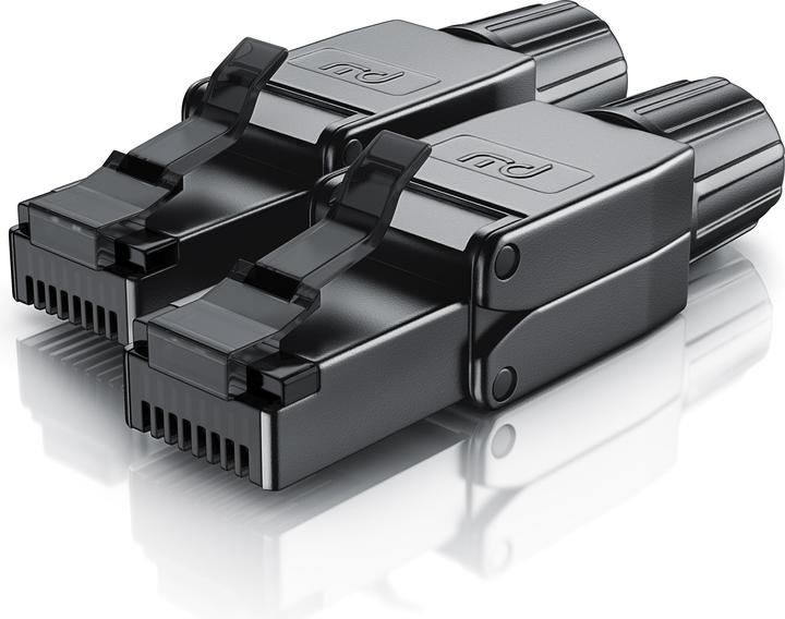 Primewire 2x connecteur réseau RJ45 CAT 8 câblable sur le terrain, connecteur CAT8 pour câble LAN câble réseau (Câble réseau Connecteur)