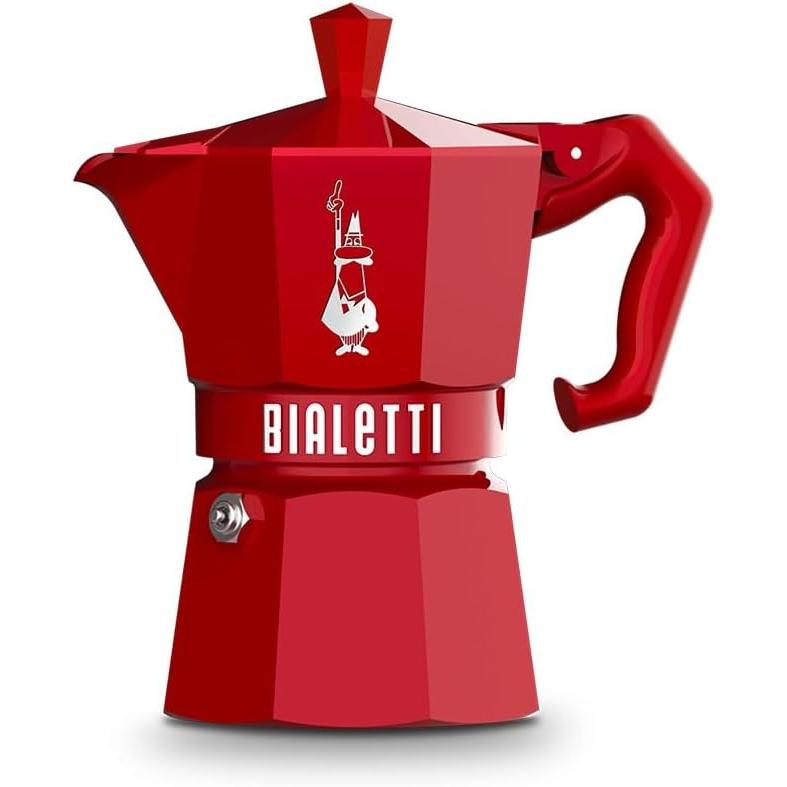 Bialetti Rosso Tazze Moka Exclusive, Caffettiera Moka,
