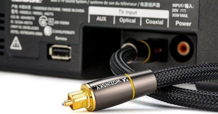 Produktbild Wozinsky digital optical audio fiber cable Toslink SPDIF 3m black (WOPT-30) (3 m, TOSLINK)