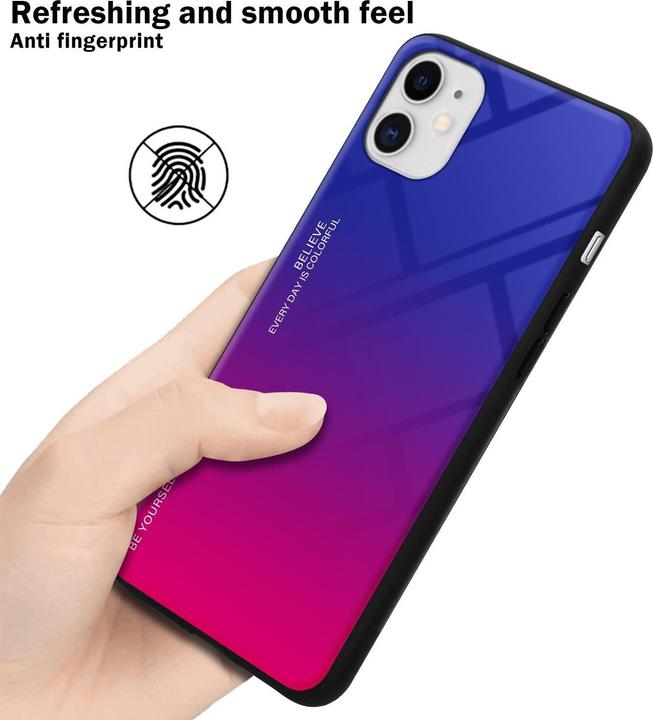 Produktbild Cadorabo TPU 2 Farben Glas Cover (Apple iPhone 11)