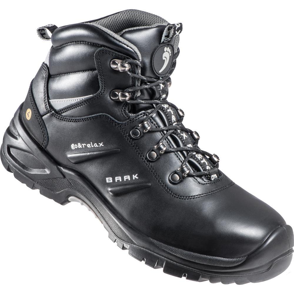 Baak, Sicherheitsschuhe, Sicherheitsstiefel Harrison Grösse 41 schwarz S3 SRC ESD EN ISO 20345 Glattleder (S3, 41)