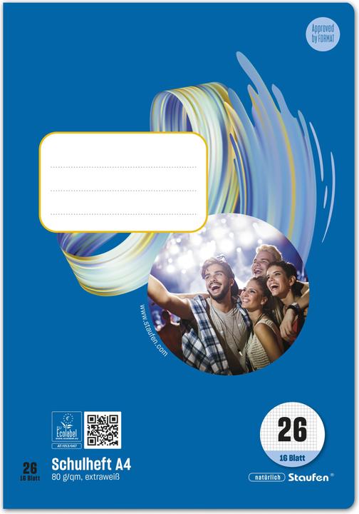 Actual product image Ursus Exercise book (A4, Checked, Soft cover)