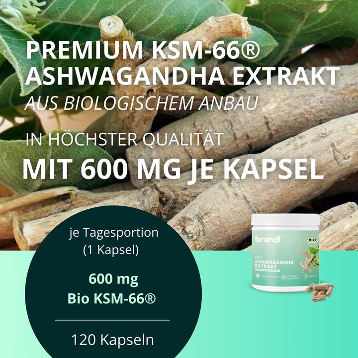 Produktbild Brandl Bio KSM 66 Ashwagandha Extrakt (1 Stück, Kapseln, 84.64 g)