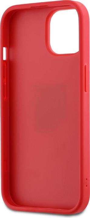 Produktbild DKNY PU Leather Stack Logo Wrist Strap Case for iPhone 14 Red (Apple iPhone 14)
