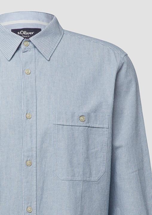 Immagine prodotto s.Oliver Hemd Regular Fit: Gemustertes Langarmhemd mit Kentkragen (S)
