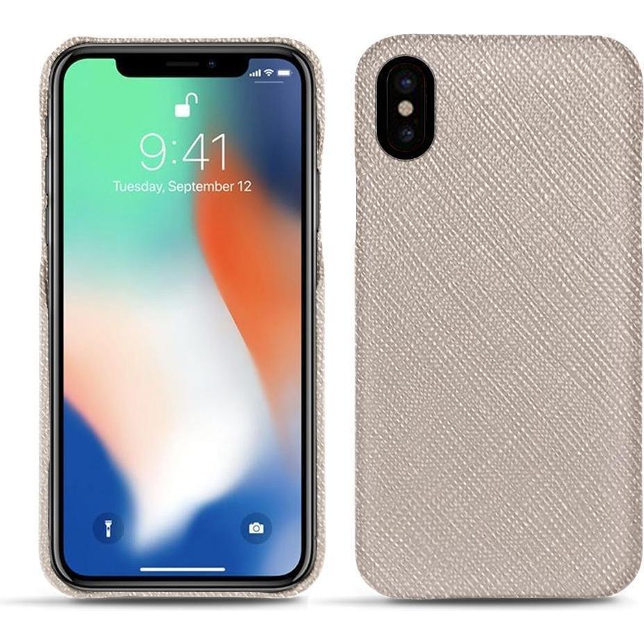 Noreve Lederschutzhülle (Apple iPhone XS Max), Smartphone Hülle, Beige