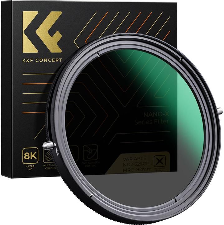 K&F Concept Concept CPL + Variabel ND Filter - 67mm Nano X ND2-ND32