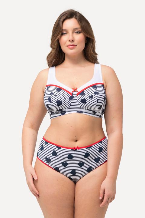 Actual product image Ulla Popken Stripe and Heart Relief Bra (100 D)