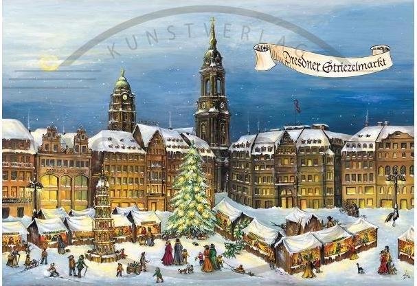 Immagine prodotto Olewinski & Tochter 2920 - Cartolina di Natale - Dresda Striezelmarkt