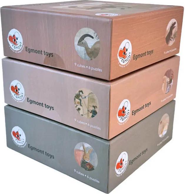 Actual product image Egmont Dino cube puzzle (9 pieces)