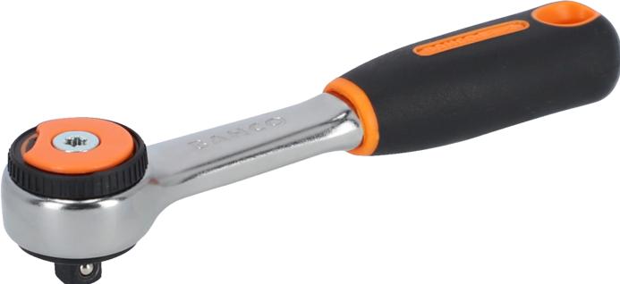 Produktbild Bahco 1/4"-Umschaltknarre mit rundem Knarrenkopf, 72 Zähnen und 5°-Rückschwenkwinkel, 120 mm