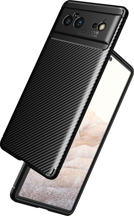 Actual product image Screenguard Google Pixel 6 Cover Carbon Design TPU Case (Google Pixel 6)