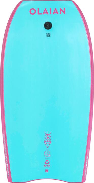 Image du produit Olaian Bodyboard 100 débutant semelle en polyethylène (PE) haute densité - Rose