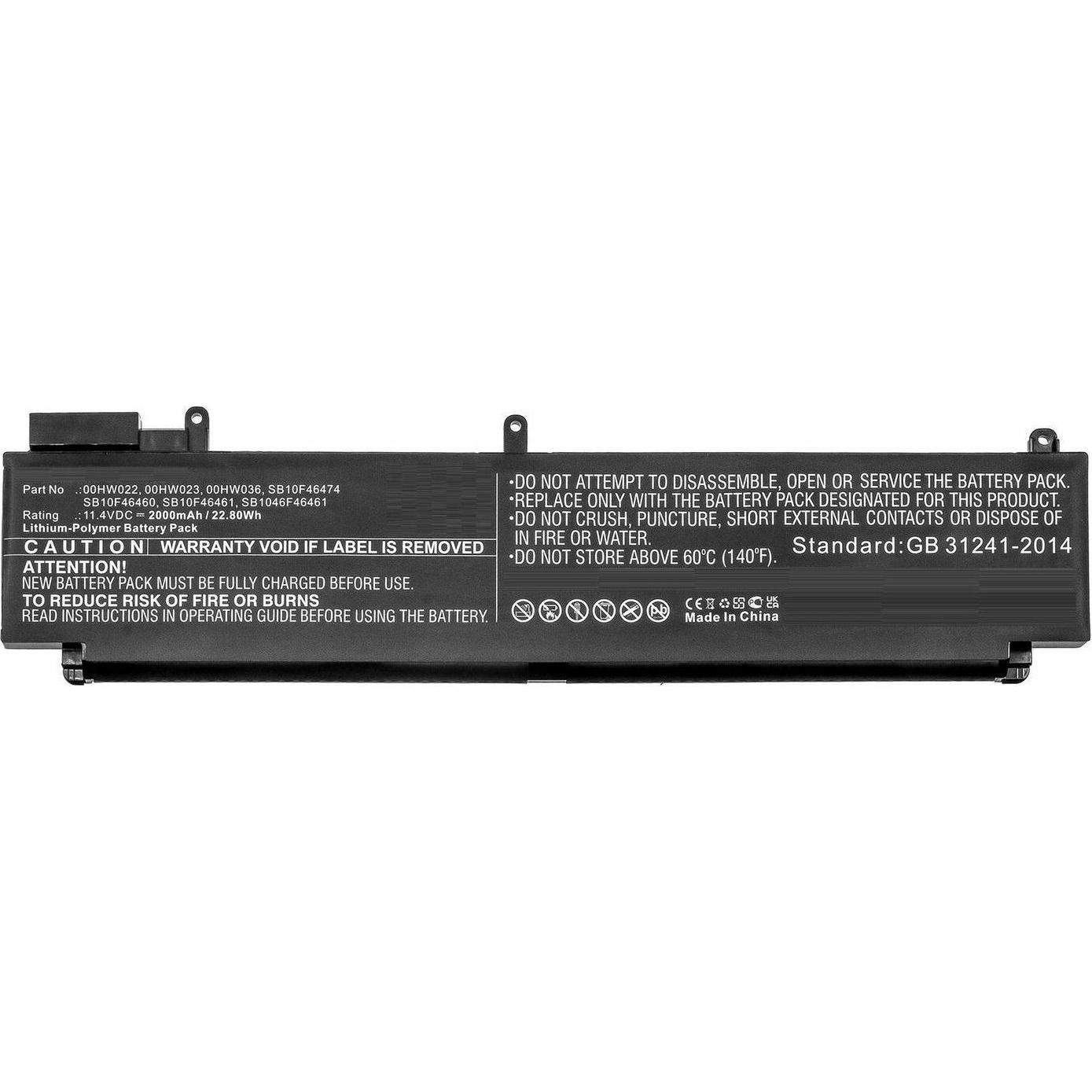 CoreParts Laptop Battery for Lenovo (22800 mAh), Notebook Akku