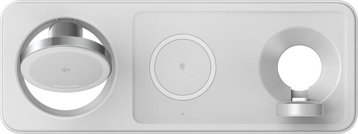 Actual product image Anker MagGo Magnetic Wireless Charger 15W, 3-in-1 Pad, White, EU Plug (25 W)