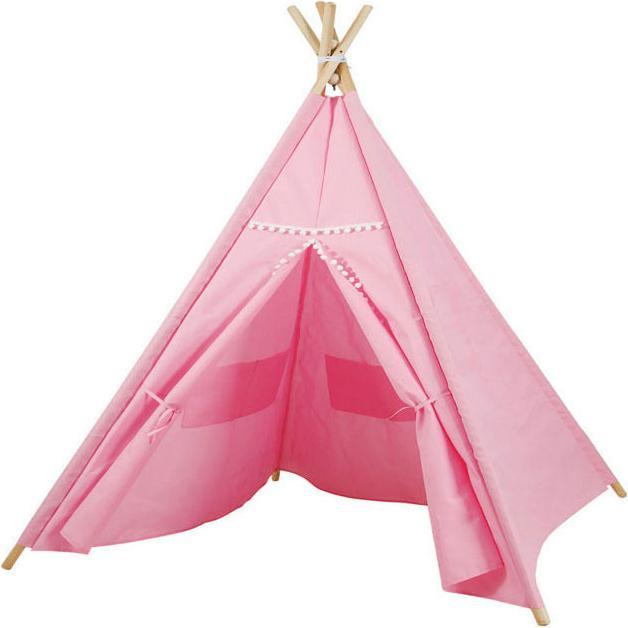 Lussuosa tenda teepee in rosa con luci, 128 cm