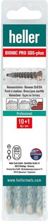 Actual product image Heller Bionic Pro SDS-plus hammer drill multipack 10+1, 10 x 100/160mm (10 millimetres)