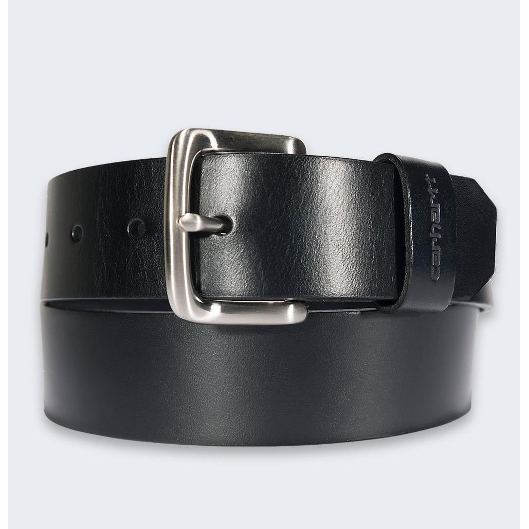 Carhartt, Cintura, Klassischer schwarzer Gürtel mit Schnalle, Nero
