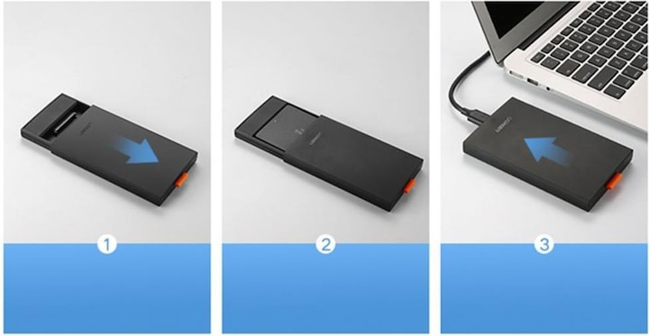 Produktbild Ugreen SSD/HDD-Gehäuse 2,5" USB 3.0 SATA schwarz (CM237) (2.5")