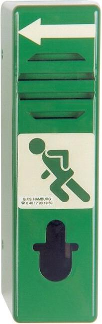 GFS Swing door guard 920 000 prepared for half cylinder green lacquered Base