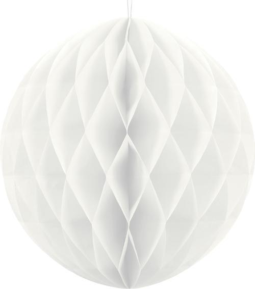 Actual product image Partydeco Honeycomb ball, white, 40cm (1 pkt / 1 pc.)