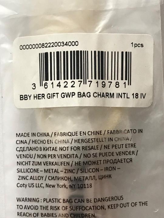 Actual product image Burberry Logo Rubber Keychain