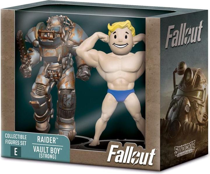 Produktbild Toynk Toys Fallout Minifiguren 2er-Pack Set E Raider & Vault Boy (Strong) 7 cm
