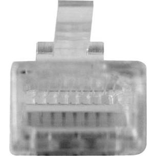 Thumbnail - ACT RJ45 (8P/8C) modulaire connector for round cable with solid conductors. Unit: Bag 25 pcs, Server Zubehör, Transparen...