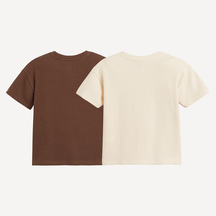 Immagine prodotto La Redoute Collections 2er-Pack T-Shirts aus Waffelpikee (104)