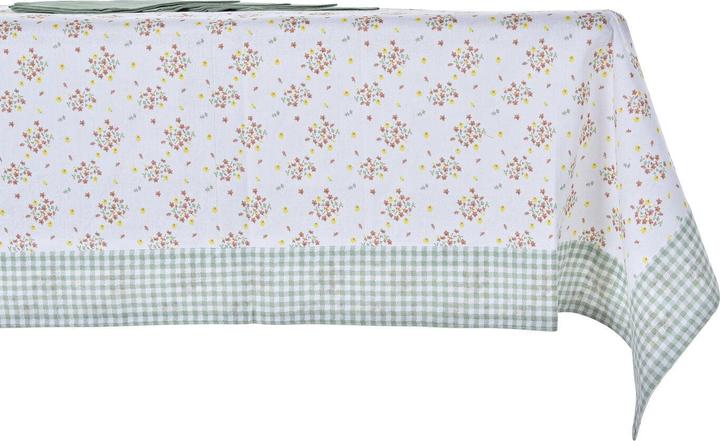 Produktbild DKD Home Decor Tischwäsche-Set Blomster grün 150 x 150 x 0,5 cm