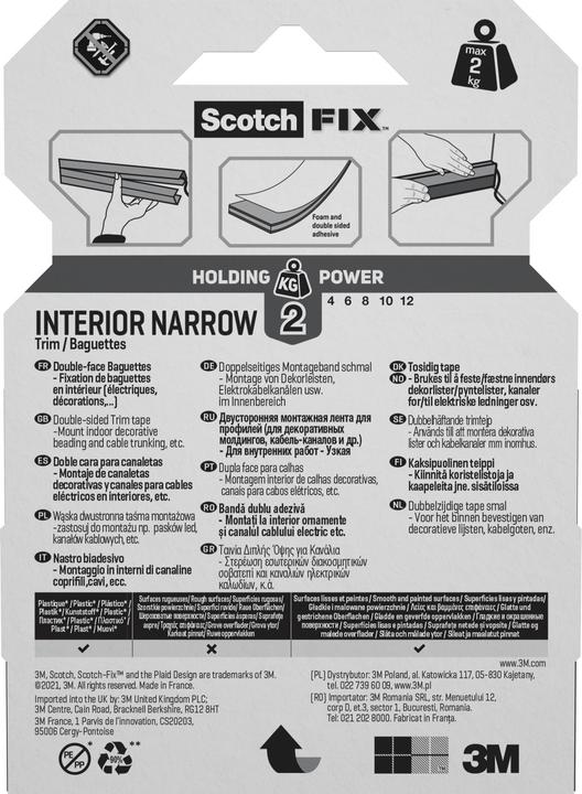 Immagine prodotto Scotch Nastro di montaggio -Fix, 10 mm x 2 m, bianco (10 mm)