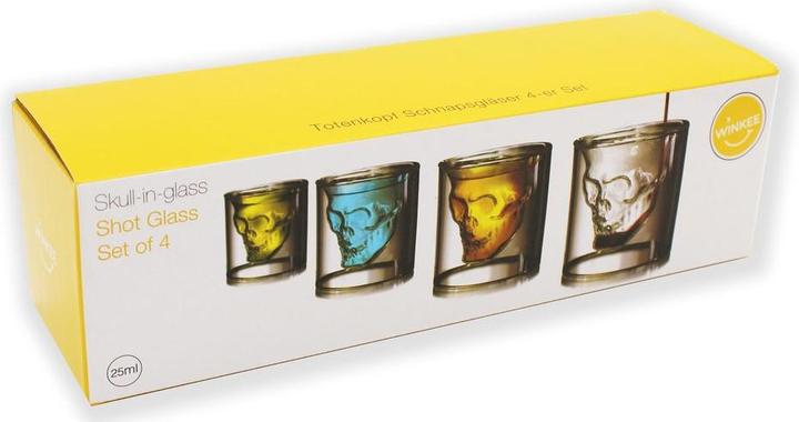 Immagine prodotto Winkee Bicchieri Skull Shot - 25ml, set da 4 (0.25 dl, 4 x)
