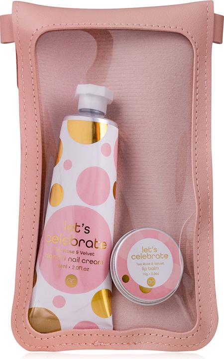 Produktbild Accentra Pflegeset LET'S CELEBRATE in Handytasche, inkl. 60ml Hand- & Nagelcreme, 10g Lippenbalsam, Duft: Tea