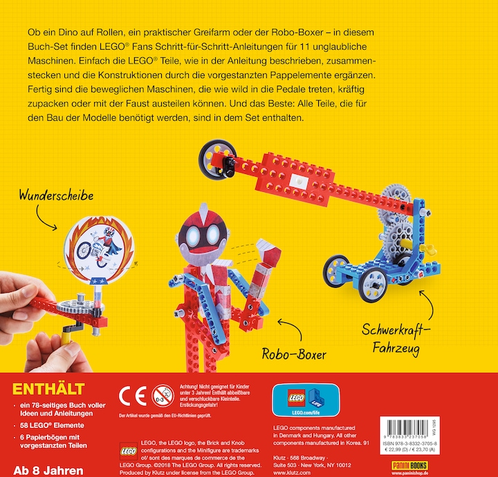 Nährwerte und Zutaten Panini Lego Geniale Maschinen: Mit 11 Modellen (Deutsch, Anita Weinberger-Schwendenwein, Panini, 2018)