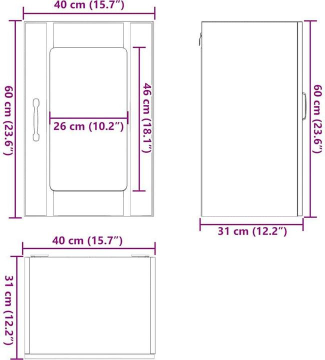 Image du produit vidaXL Küchen-Wandschrank (40 x 31 x 60 cm)
