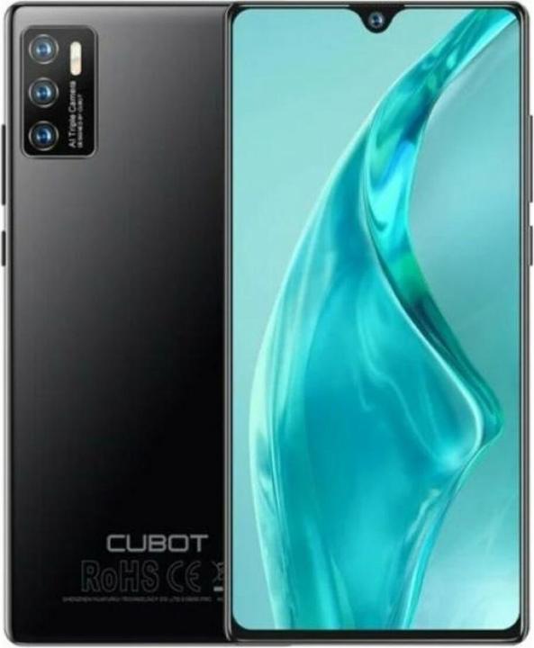 Actual product image Cubot P50 (Dual Sim - 6.217", 128 GB, 6 GO RAM) Black (128 GB, Black, 6.20", Hybrid Dual SIM)