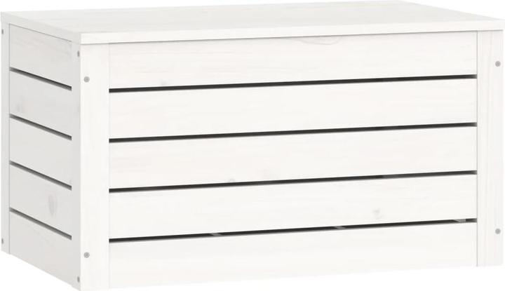 Produktbild VidaXL Truhe Weiss 59,5x36,5x33 cm Massivholz Kiefer,Farbe (59.5 x 36.5 x 33 cm)