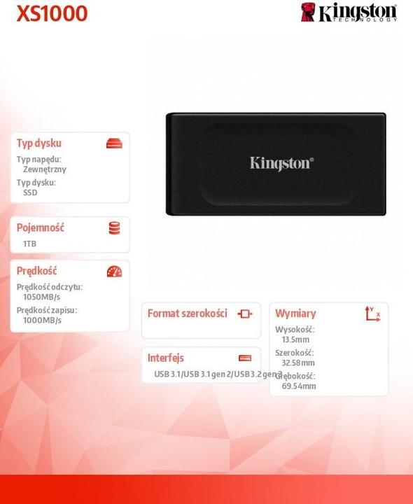 Produktbild Kingston XS1000 (1 TB)