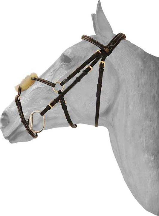 Actual product image HFI Master Anatomical Mexican double-breasted snaffle bridle