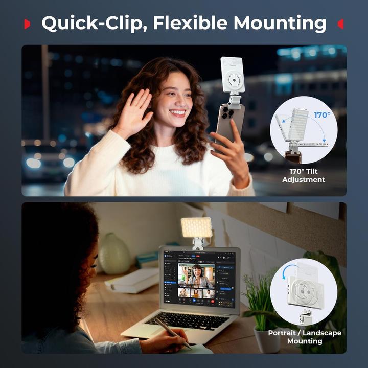 Image du produit SmallRig 5640 M3 Attachable Mobile Phone LED Video Light (White) (Lumière vidéo)