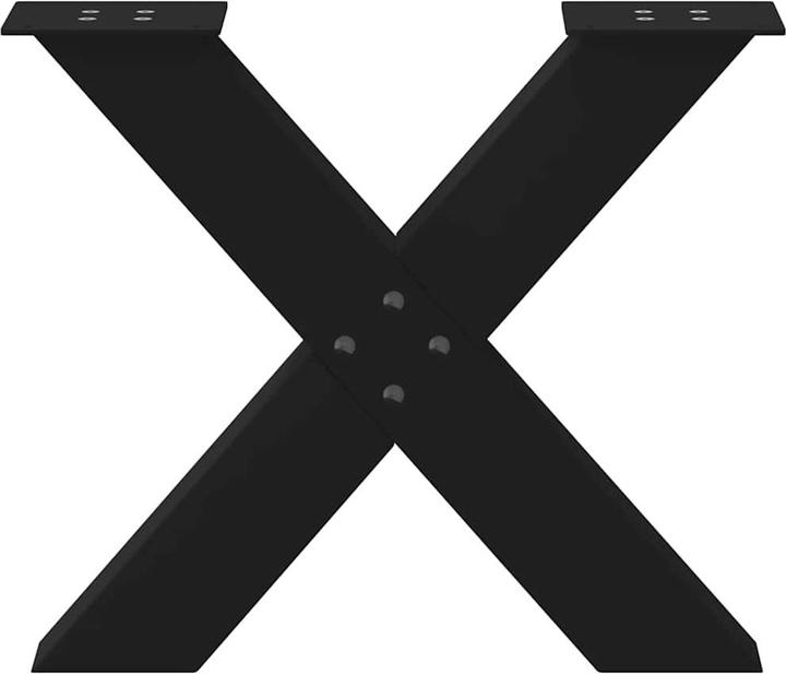 Image du produit vidaXL Pieds de table basse en X 2 pcs Noir 50x(42-43) cm Pied de table en acier