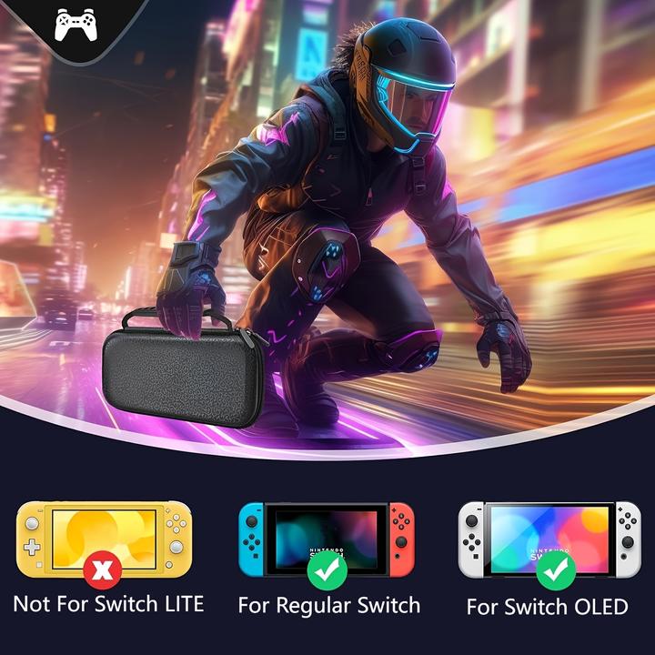 Produktbild PhoneLook Schutzhülle Tragetasche für Nintendo Switch (1. Generation) mit Fächern und Belüftung (Switch)