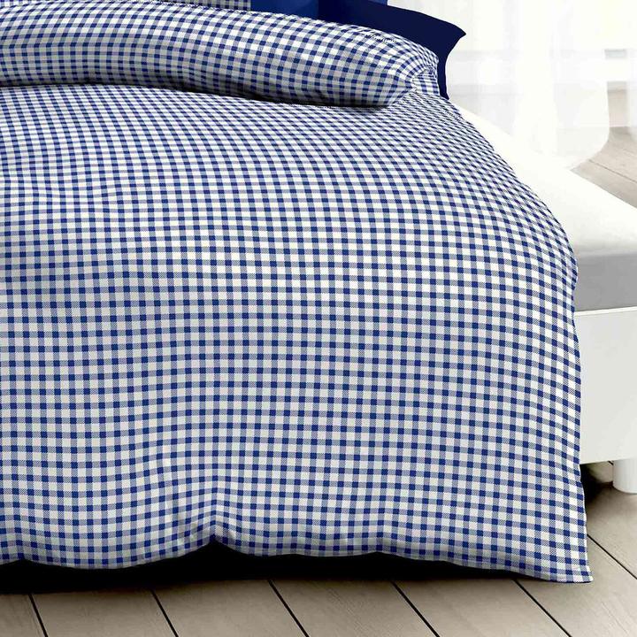 Actual product image Kaeppel Beaver bed linen Vichy check blue (Duvet cover, 80x80 cm, 135x200 cm)