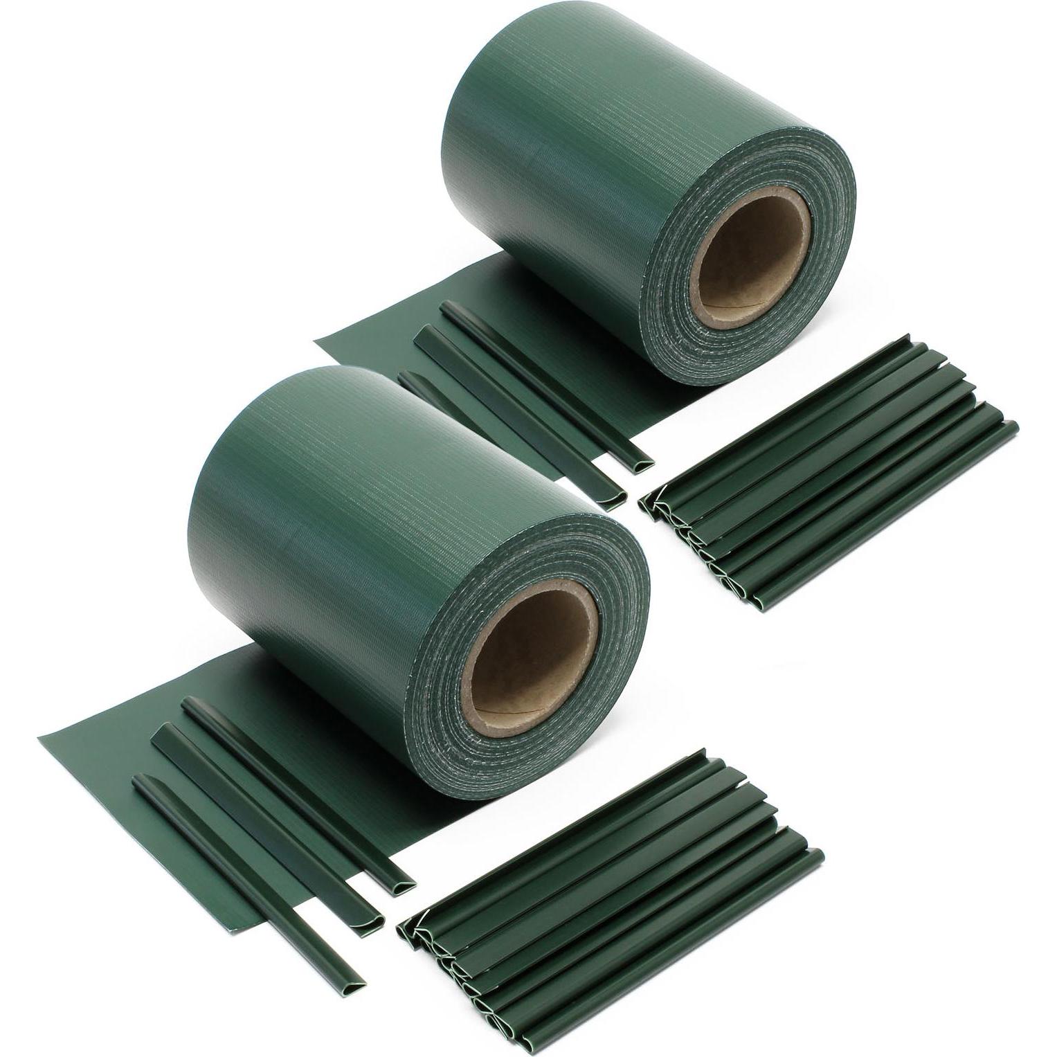 Wiltec, Sichtschutz, Sichtschutz Streifen 70mx19cm PVC 650g/m² 40 Clips Zaunfolie Zaunschutz (7000 cm)
