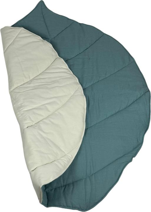 Immagine prodotto Moi Mili Leinenmatte Krabbeldecke Blatt Blau