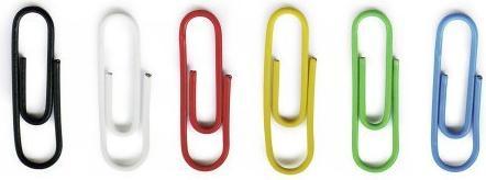 Actual product image Durable Paper clips, plastic coated, coloured, 26 mm assorted colours: black,... (1 x)